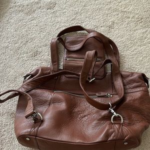 Lily + Jade real leather diaper bag